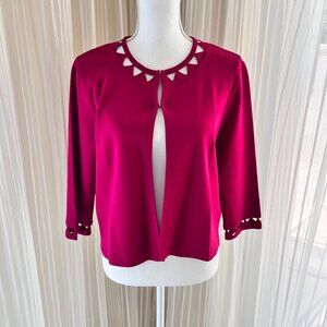 Ted Baker Maroon Red Cardigan, Ted size 3, US size 8